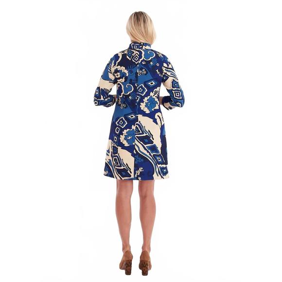 NEW CK BRADLEY sydney dress in whirlwind blues - Picture 3 of 4